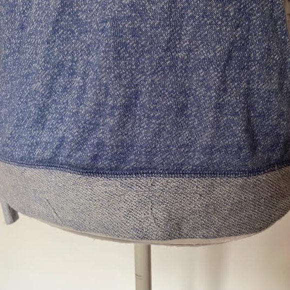 NWT PHILOSOPHY Women S French Terry Blue Heather Lace Pullover Sweatshirt TOP - Picture 6 of 8